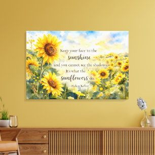 Feld der Sonnenblumen – Aquarell Sonnenblume Leinwanddruck