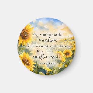 Feld der Sonnenblumen – Aquarell Sonnenblume Magnet