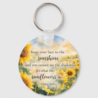 Feld der Sonnenblumen – Aquarell Sonnenblume Schlüsselanhänger