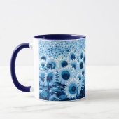 Feld der Sonnenblumen - Blautöne Tasse (Links)