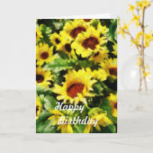 Feld der Sonnenblumen - Geburtstag Karte (Gelbe Blume)