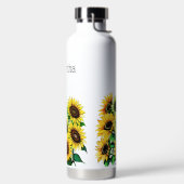 Feld der Sonnenblumen-Monogramm Trinkflasche (links)