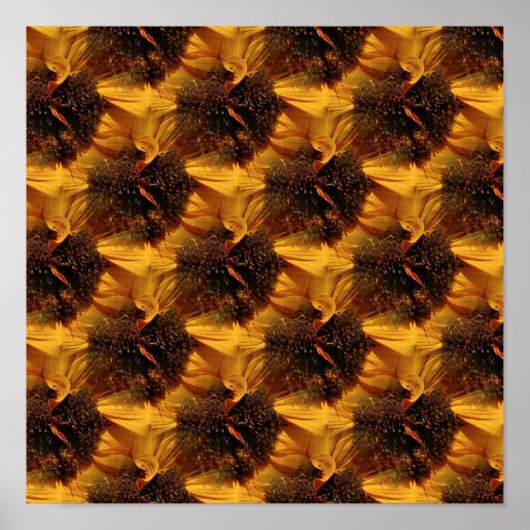 Feld der Sonnenblumen.... Poster (Vorne)