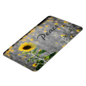 Feld der Sonnenblumen, Schwarz & Weiß, Frieden Magnet (Linke Seite)
