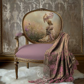 Feld der Träume, Frau und Parasol, trostloses Viol Seidenpapier