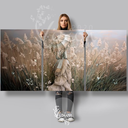 Feld der Träume Triptych Schwergewicht Decoupage Geschenkpapier Set