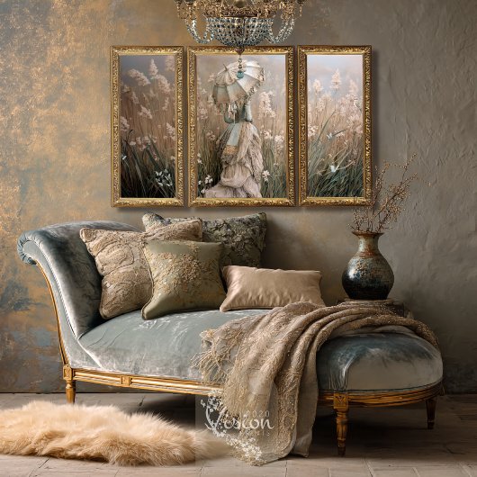 Feld der Träume Triptych Schwergewicht Decoupage Geschenkpapier Set