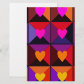 Feld der Valentine Briefpapier (Vorne/Hinten)