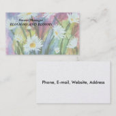 FELD DER WEISSE GÄNSEBLÜMCHEN-KUNDENGERECHTEN VISITENKARTE (Vorne/Hinten)