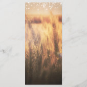 Feld der Weizenrustikalen Hochzeitsmenü Menükarte (Rückseite)