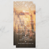 Feld der Weizenrustikalen Hochzeitsmenü Menükarte (Vorne/Hinten)