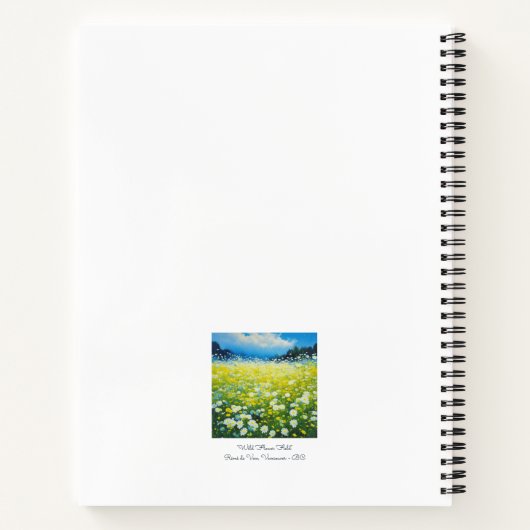 Feld der wild lebenden Blume Notizblock (Rückseite)
