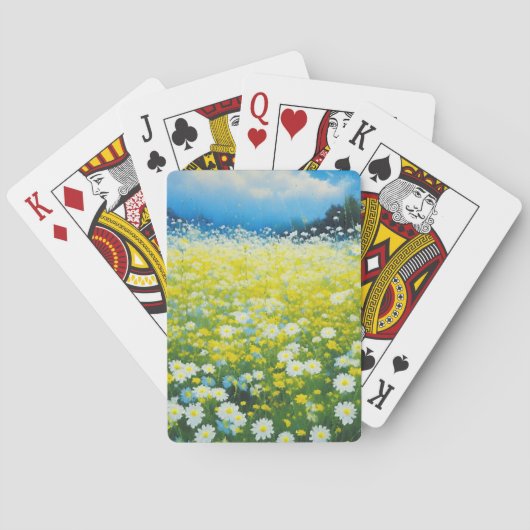 Feld der wild lebenden Blume Spielkarten (Rückseite)