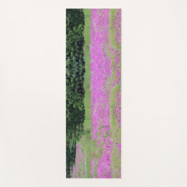 Feld der wilden Phlox-Blume auf einer Yogamatte