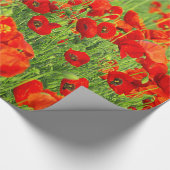 Feld der wilden roten Mohnblumen Geschenkpapier (Ecke)