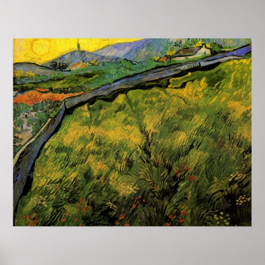 Feld des Frühlings Weizen, Sonnenaufgang von Vince Poster (Vorne)