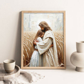 Feld des Glaubens, Christliche Malerei, Jesus umar Poster