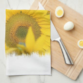 Feld des Sonnenblume-Geschirrtuchs Handtuch (Viertel Falte)