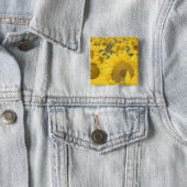Feld des Sonnenblume-quadratischen Buttons (Beispiel)