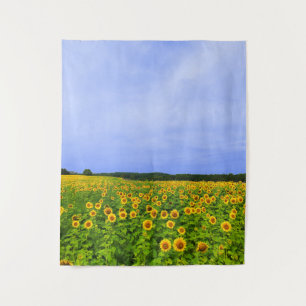 Feld des Sonnenblumenmittels Wandteppich
