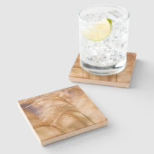 Feld des Weizen-Sandstein-Untersetzer Steinuntersetzer (Seitenansicht)