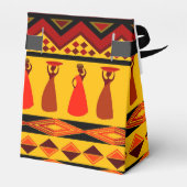 Feld "Fun African Tribal Patterns Gastgeschenk" Geschenkschachtel (Rückseite)