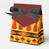 Feld "Fun African Tribal Patterns Gastgeschenk" Geschenkschachtel (Vorderseite)