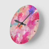 Feld für abstrakte Frühjahrsvorbereitung Blume Runde Wanduhr (Winkel)