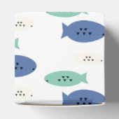 Feld für geometrisches blaues Gastgeschenk Geschenkschachtel (Oben)