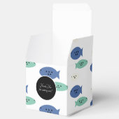 Feld für geometrisches blaues Gastgeschenk Geschenkschachtel (Geöffnet)