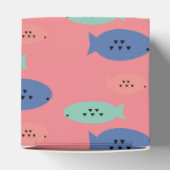 Feld für geometrisches blaues Gastgeschenk Geschenkschachtel (Oben)