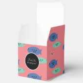 Feld für geometrisches blaues Gastgeschenk Geschenkschachtel (Geöffnet)