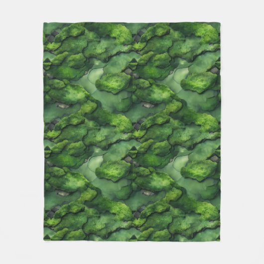 Feld für grüne Moos Fleecedecke (Vorderseite)