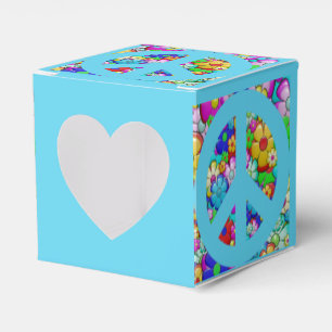 Feld für Hippy-Peace-Zeichen Geschenkschachtel