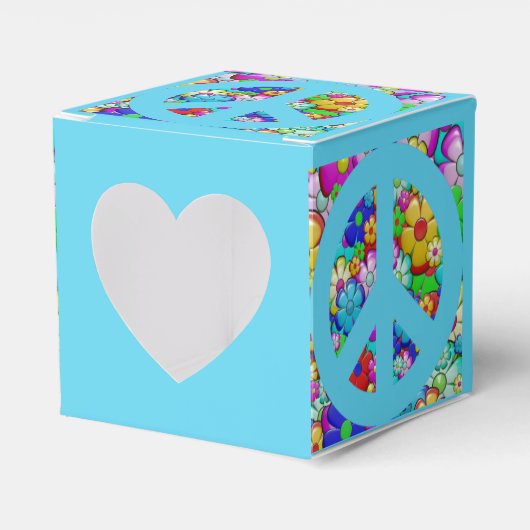 Feld für Hippy-Peace-Zeichen Geschenkschachtel (Vorderseite)
