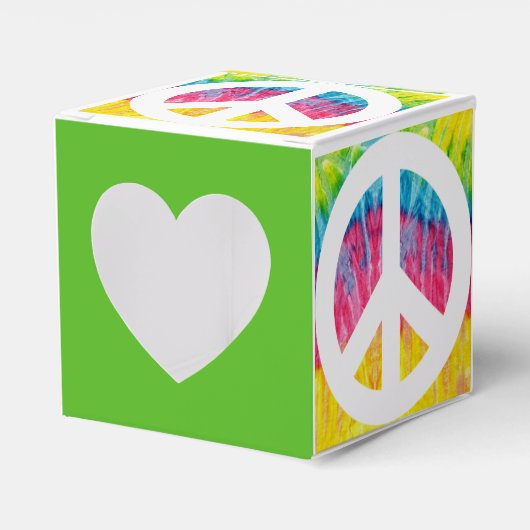 Feld für Hippy-Peace-Zeichen Geschenkschachtel (Vorderseite)