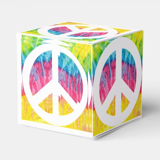 Feld für Hippy-Peace-Zeichen Geschenkschachtel (Rückseite)
