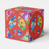Feld für Hippy-Peace-Zeichen Geschenkschachtel (Rückseite)