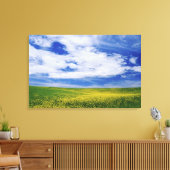 Feld für Kanola oder Senfffische, Palouse Leinwanddruck (Insitu (Wohnzimmer))