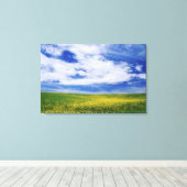 Feld für Kanola oder Senfffische, Palouse Leinwanddruck (Insitu (Holzboden))