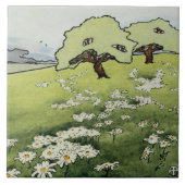 Feld-Gänseblümchenfliese Fliese (Vorderseite)