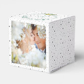 Feld Gastgeschenk Hochzeit Ihre Fotos Monogramm-Na Geschenkschachtel (Rückseite)