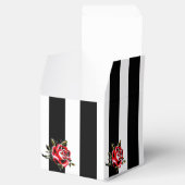 Feld "Gastgeschenk Hochzeit Schwarz-weiß und Rote Geschenkschachtel (Geöffnet)