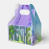 Feld "gefärbte Krawatte/Hintergrund" Leckerei Geschenkschachtel (Rückseite)