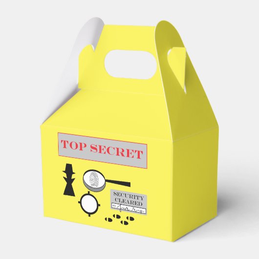Feld "Geheimer Agent/Spy" Gastgeschenk Geschenkschachtel (Vorderseite)