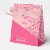 Feld "Geometrische Rose - Rote Gastgeschenk Hochze Geschenkschachtel (Vorderseite)