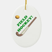 Feld-Hockey 2 Keramik Ornament (Vorne)