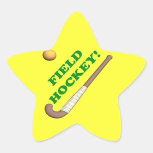 Feld-Hockey 2 Stern-Aufkleber