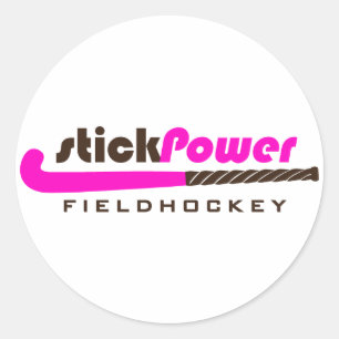 Feld-Hockey - (Aufkleber) Runder Aufkleber