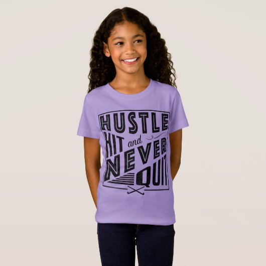 Feld-Hockey-Gedränge, Schlag u. verließ nie T-Shirt (Vorne ganz)